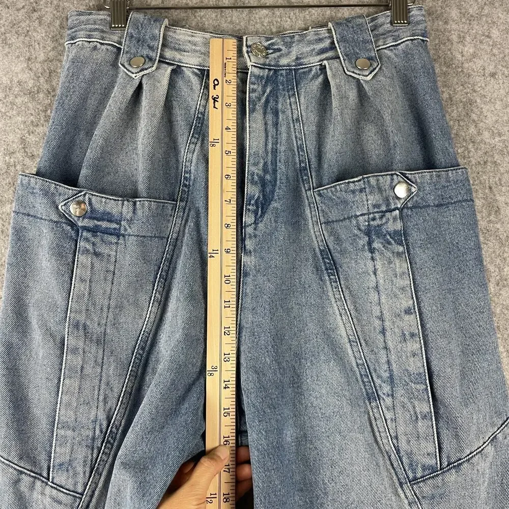 Isabel Marant Kerris Jeans Womens FR40 US8 Light Wash High Rise‎ Tapered FLAW